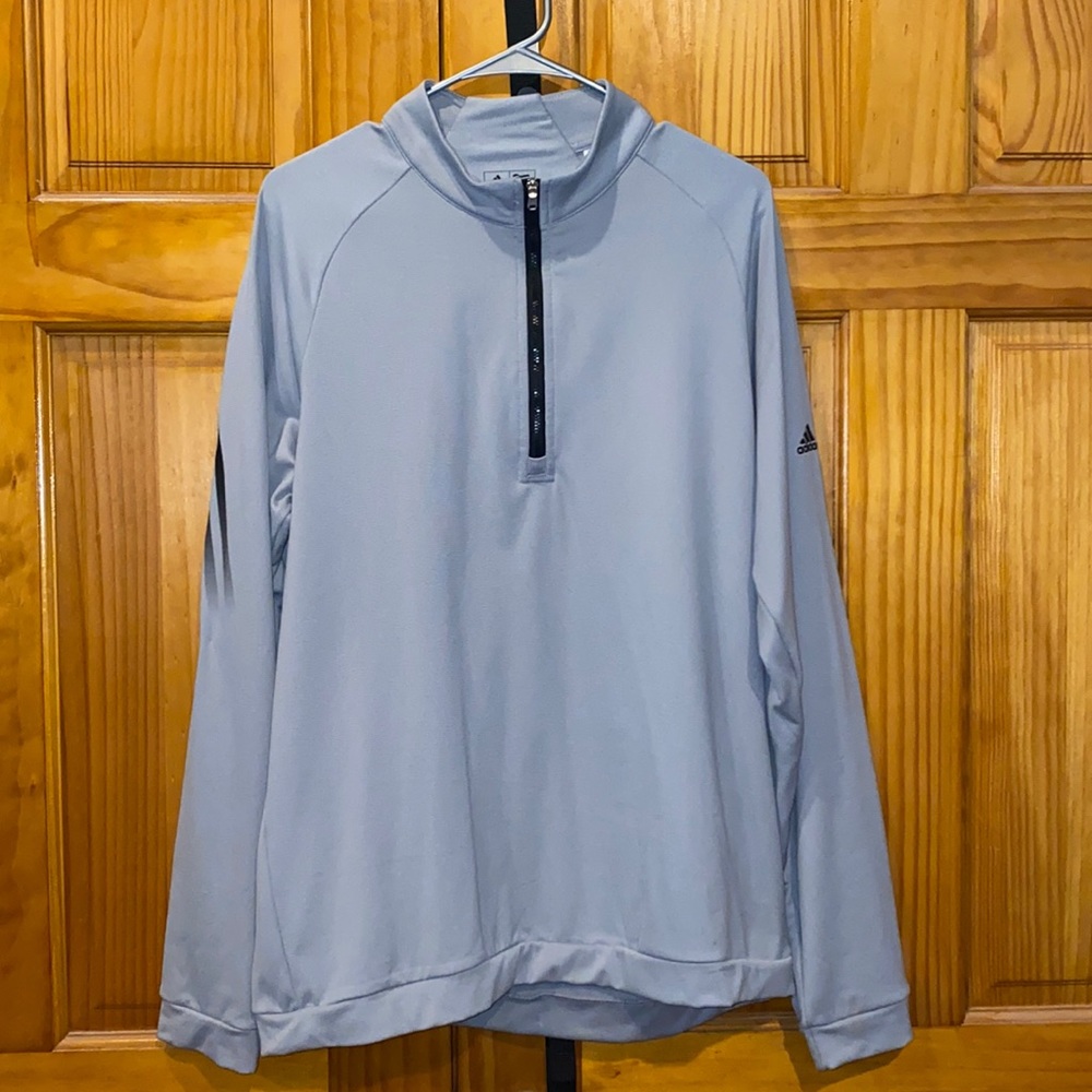 Adidas Grey 1/4 Zip Lightweight Golf Pullover Men’s Medium